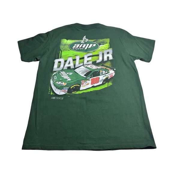 Vtg Dale Earnhardt Jr. T Shirt‎ Men's Nascar Dark Green Amp Energy Size M - Picture 5 of 5